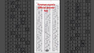 Fireman exam official answer key  fireman [upl. by Peggie]