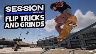 Session Skate Sim  How To Do All Basic Flip Tricks amp Grinds [upl. by Notlew897]