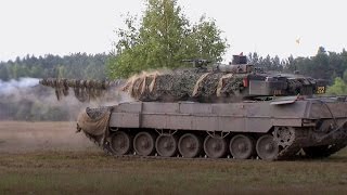 Panzerschießen des Leopard 2A6  Bundeswehr [upl. by Ydda]