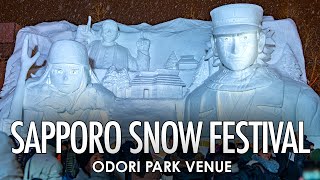 Sapporo Snow Festival 2024 Odori Park Yuki Matsuri さっぽろ雪まつり  Hokkaido Japan 🇯🇵【4K Walking Tour】 [upl. by Jerrylee]