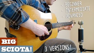 3 Ways to Master “Big Sciota”  Beginner to Advanced  BLUEGRASS Guitar Lesson with TAB [upl. by Jillane]