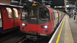 Journey On The Jubilee Line 96105 1996TS From Wembley Park To Canary Wharf [upl. by Naus524]