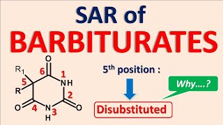 Structural Activity Relationship SAR of Barbiturates [upl. by Latsirhc452]