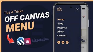 Create an off canvas menu in Elementor pro  Elementor tutorial [upl. by Ilyssa]