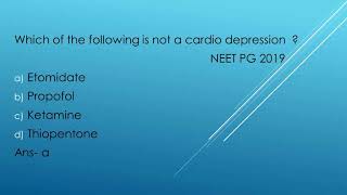 EtomidateNEET PG 2019 memory based question with mnemonicwith mnemonic by Dr Prakash nayak [upl. by Simara]