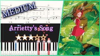 Arriettys Song  Cecile Corbel  Medium Piano Tutorial  Sheets【Piano Arrangement】 [upl. by Therine]