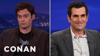 Bill Hader amp Ty Burrells Steamy MakeOut Scene  CONAN on TBS [upl. by Thorbert899]