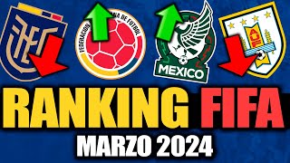 NUEVO RANKING FIFA Colombia la GRAN GANADORA Ecuador DECEPCIONA Y México SUPERA a URUGUAY [upl. by Justinn]