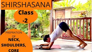 SHIRSHASANA CLASS2  NECK SHOULDERS CORE PREPARATION  HEADSTAND PREPARATION  PrashantjYoga [upl. by Vidovik]