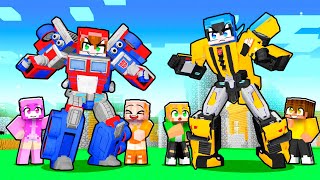 Nos Convertimos en TRANSFORMERS en Minecraft [upl. by Victorine91]