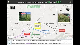 OLDHAM RAMBLERS 20TH FOOTPATH CLEARANCE 2021 [upl. by Atsirtal882]