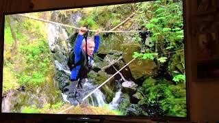 Warwick Davis Rope Wiggle with Bear Grylls JUNE 2018 [upl. by Gascony446]