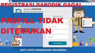 SOLUSI GAGAL REGISTRASI DAPODIK GagalRegistrasiDAPODIK [upl. by Iggem]