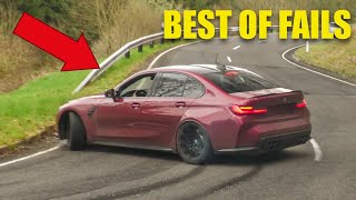 BEST OF CAR FAILS CLOSE CALLS KARENS POLICE 2024  BMW M Audi RS AMG Lamborghini [upl. by Aihtnyc]