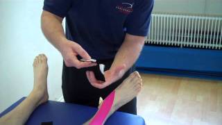 How to apply Kinesiology Taping for Tibialis Anterior Tendonopathy Anterior Shin Pain [upl. by Dorej]