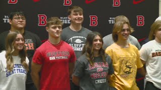 Bluffton High School hosts eight signings on busy day for Tigers athletics [upl. by Lirpa]