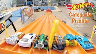 Hot Wheels Pista 6 Lane Raceway Brancoala Racer  Carrinhos 57 [upl. by Annie]