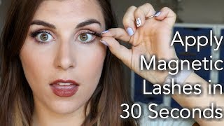 How to Apply Magnetic Eyelashes WITHOUT Eyeliner  Bailey B [upl. by Acim]