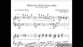 When You Wish Upon a Star  Disney Opening Theme  Piano Sheet Music [upl. by Eninaej]