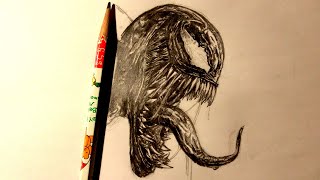 ASMR  Pencil Drawing 157  Venom Request [upl. by Seigel]