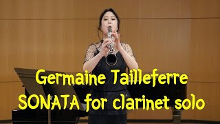 Germaine Tailleferre Sonata for unaccompanied clarinet allegro arioso [upl. by Aeneus]