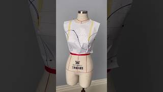 DART MANIPULATION Quick tutorial on how to manipulate a basic bodice pattern to give this design [upl. by Atteselrahc835]