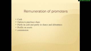 company law in hindi  Remuneration to the promoter lecture 16 [upl. by Anahs]