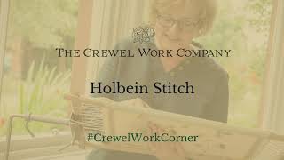 The Crewel Work Company  Holbein Stitch demo [upl. by Tades]