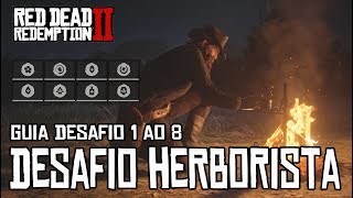 RED DEAD REDEMPTION 2  DESAFIOS HERBORISTA GUIA DO DESAFIO 1 AO 8 [upl. by Verney]