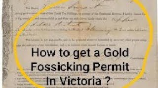 How to get Gold Fossickng Permit in Victoria Australia [upl. by Rumilly]