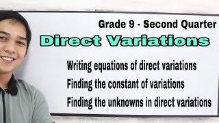 Direct variation   Equations of Variation  Constant of Variations [upl. by Ailemak]