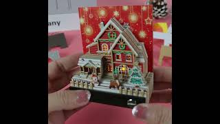 3D Calendar 2025Memo PadChristmas House With LightNon Sticky Sheets Paper NotesChristmas Gift [upl. by Prestige205]