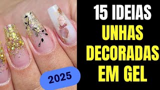 UNHAS DECORADAS EM GEL 2025 [upl. by Ammann]