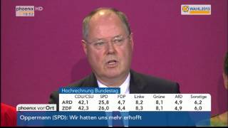 Wahlergebnis Statement von Peer Steinbrück am 22092013 [upl. by Nroht]