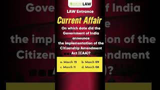 Quiz On Current Affair lawentranceexam [upl. by Ettenyl]