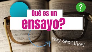 Qué es un ensayo Qué es un ensayo literario  Qué es [upl. by Dowdell]