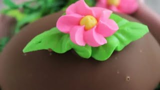 Chocolate Dipped Easter Eggs  Peanut Butter Buttercream and Toasted Coconut [upl. by Ydnab]