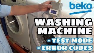 Beko wm5100w Washing Machine Test Mode Error Code Faults Diagnostic [upl. by Ahsiei]