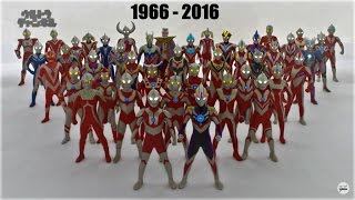 All Ultraman Transformations 19662016 [upl. by Eiralav704]