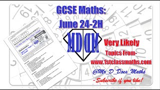 Edexcel GCSE Maths June 24 2H Very Likely MDDM [upl. by Nyved603]