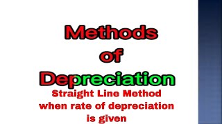 Depreciation  Straight Line Method  Machinery account [upl. by Nare]