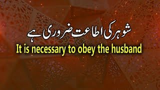 Rights of husband and wife  Shohar Biwi Ke Huqooq  UrduHindi [upl. by Donny467]