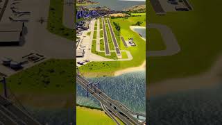 I Built a Realistic Airport in Cities Skylines shorts [upl. by Eluk288]