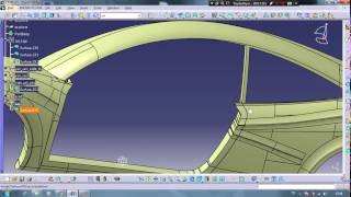 Catia V5 Araba Kapısı Üst Çıta Oturma Yüzeyi Tasarımı [upl. by Kcirreg]