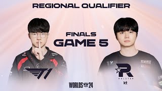 T1 vs KT Game 5 Highlights  0914  Worlds 2024 LCK Regional Qualifier Finals [upl. by Mitch]