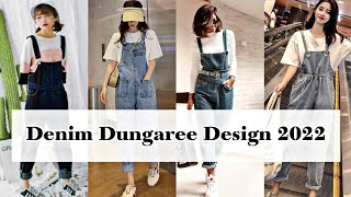 Denim Dungaree Design 2023  Amazingly Jeans Jumpsuit Dresses  Trendy Teenager Rompers For Girls [upl. by Hudis]