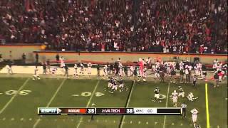 Fans in Lane Stadium Go Crazy to Enter Sandman  End of Game Miami vs Virginia Tech  YouTubeflv [upl. by Bikales]