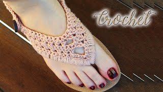 Chinelo decorado Havaiana com crochet REFIZEMOS [upl. by Ragen972]