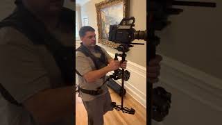 ursa 12k steadicam setup how to walk with glidecam stabilizer flycam Arm and Vest [upl. by Ahsekim]