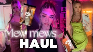 MEW MEWS HAUL  4 dresses 👗 [upl. by Anawahs]